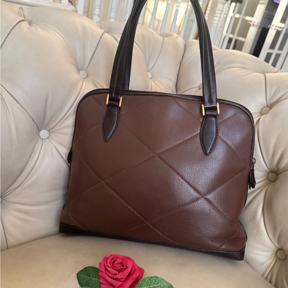 💎 Authentic Gucci GG quilted leather shoulder bag chocolate brown - Picture 6 of 14